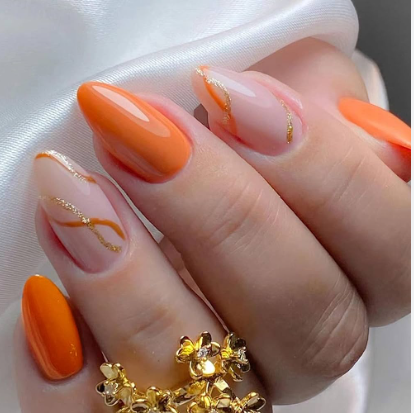 Best Orange Nails