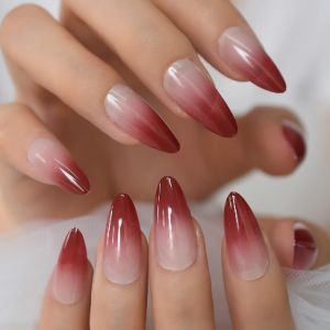 Red Ombre Nails  image