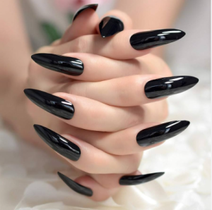 Black Stiletto Nails image