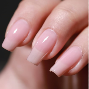 Clear Pink Nails Image