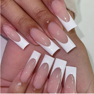 Long French Tip Nails  Image