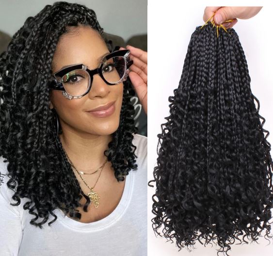 Knotless Braids With Curly Ends