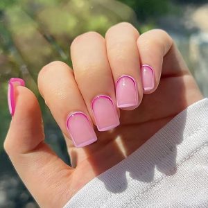 Pink French Tip Nails Near Me