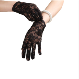 Black Lace Gloves  Image