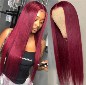 Burgundy Lace Front Wig Image