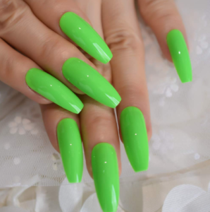 Lime Green Nails Image