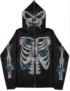 Skeleton Zip Up Hoodie Image