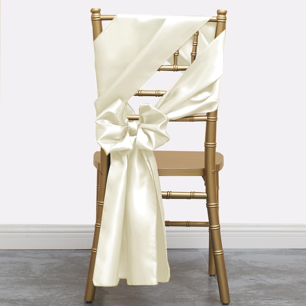 Gankar Wedding Ribbon Chair Sashes 7x108 Inch