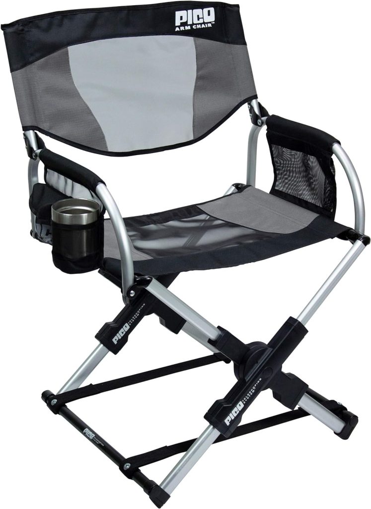 GCI Outdoor Pico Arm Chair, Folding Director's Chair with Carry Bag