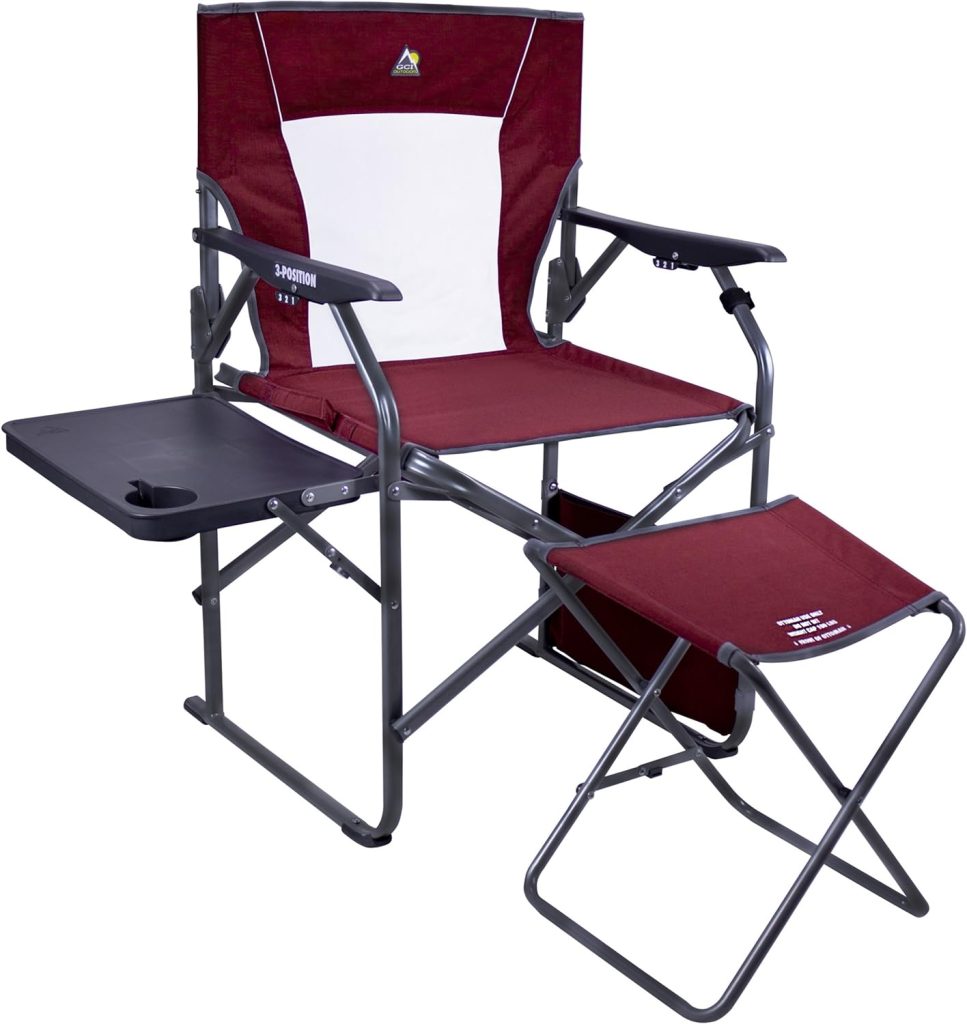 GCI Outdoor 3-Position Director's Chair with Ottoman