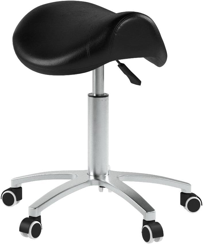 Saddle Stool Rolling Chair for Medical Massage Salon Kitchen