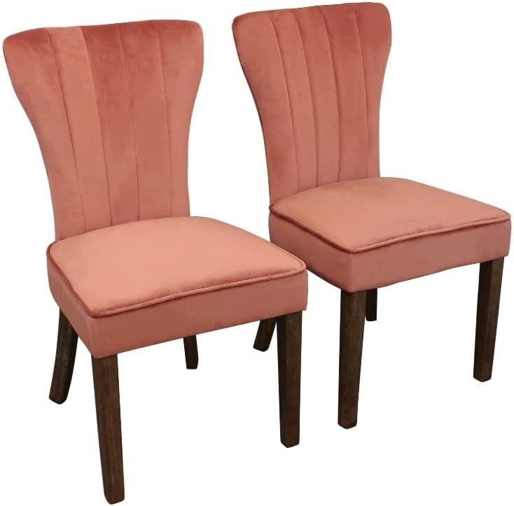 Cleo 21" Modern Fabric/Solid Wood Side Chairs
