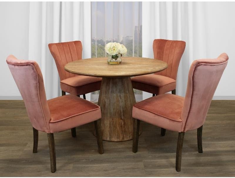 Dining Table and 4 Cleo Blush Chairs
