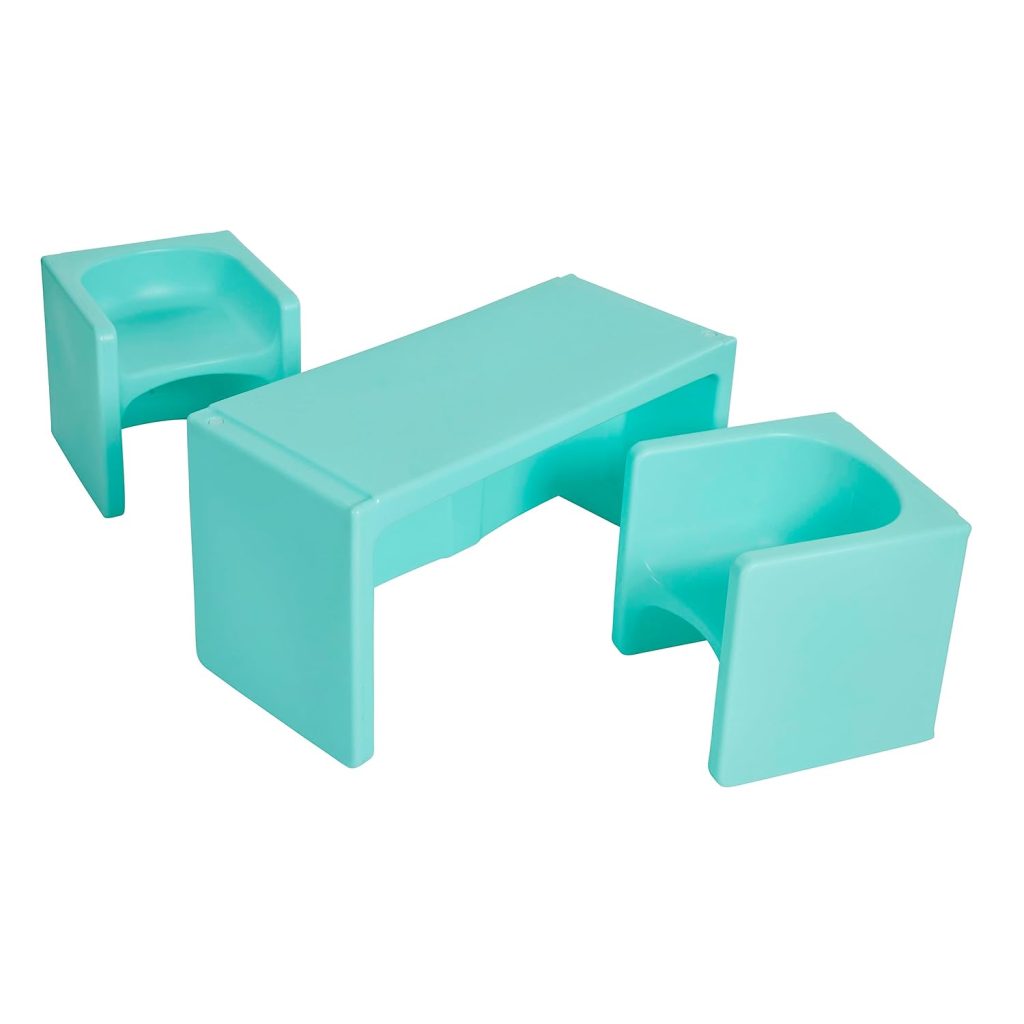 Table and Cube Chair Set