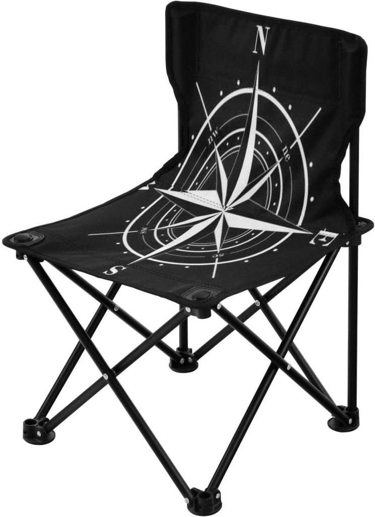 ALAZA White Compass Rose Camping Chair