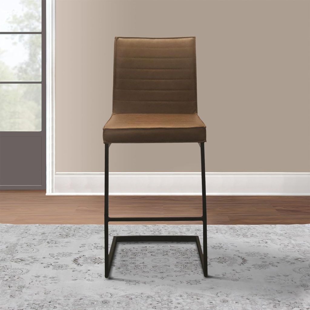 Benjara 25 Inch Cantilever Counter Stool Chair