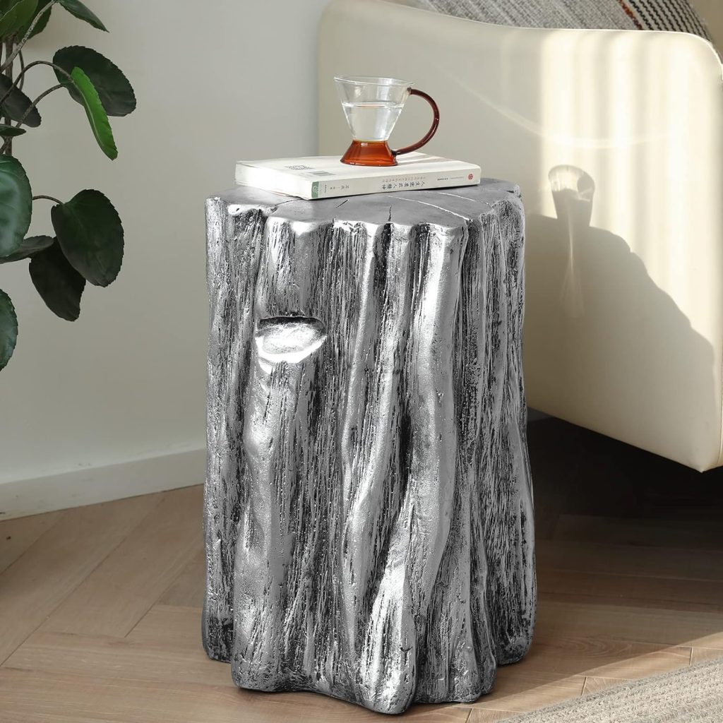 Tree Stump Trunk Side End Table