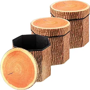 Tree Stump Storage Stool 12 x 12 Inch Storage Stool Ottoman