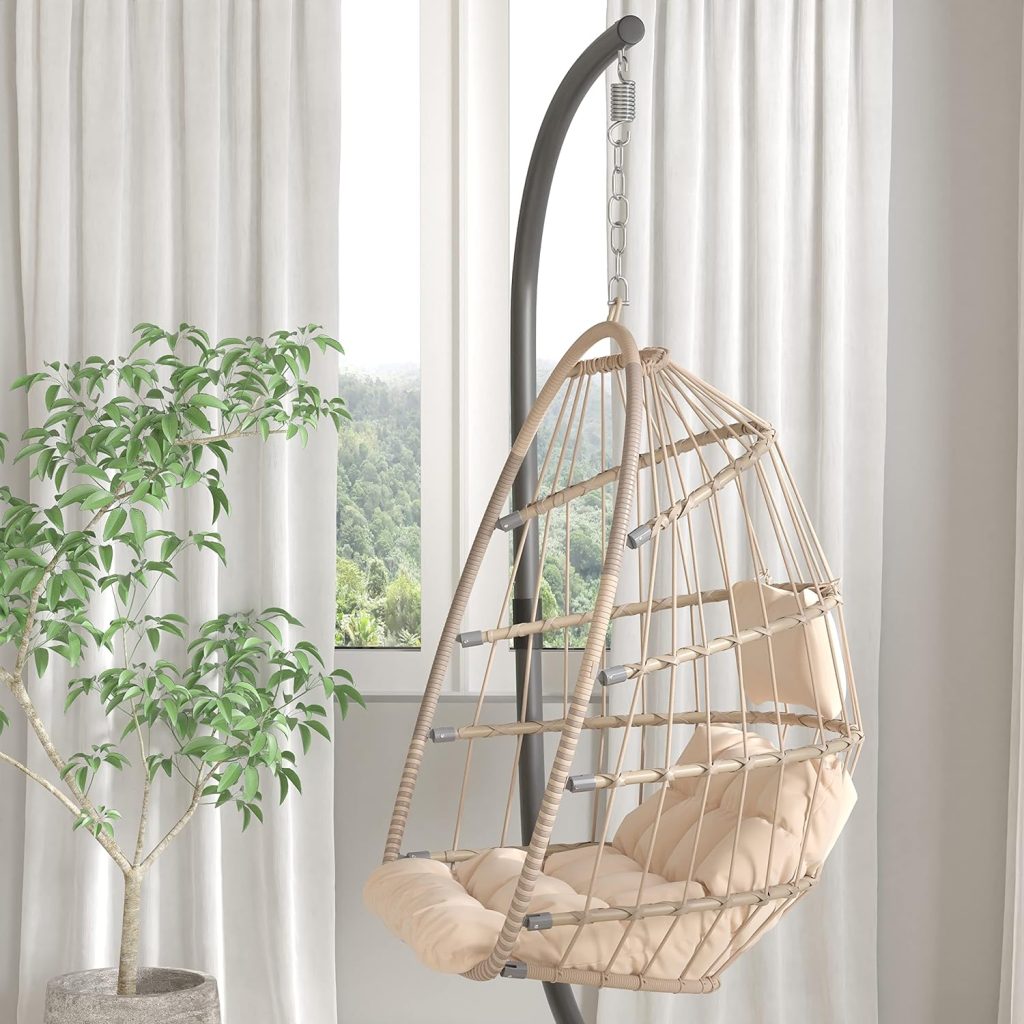 Cleo Indoor/Outdoor Patio Hanging Egg Chair