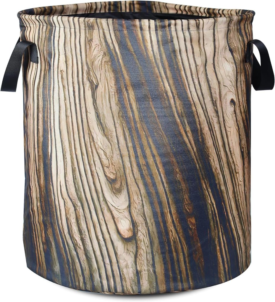 Tree Stump Texture Foldable Waterproof Oxford Cloth Funny Tote Bag